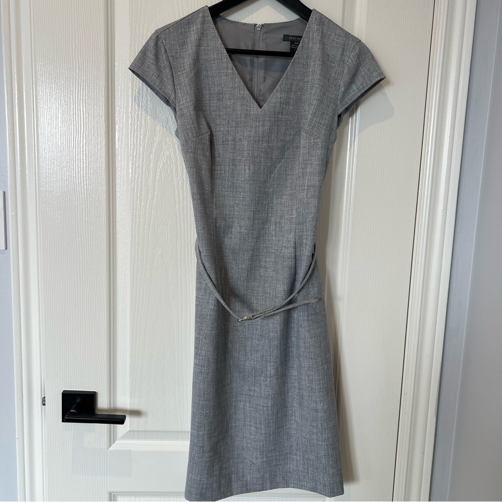 Suzy Shier Classic Gray Midi/Business Dress